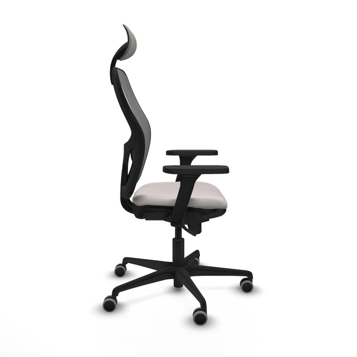 PIQUERAS Y CRESPO Silla de oficina Jorquera con mecanismo Sincro, Blanco y Gris