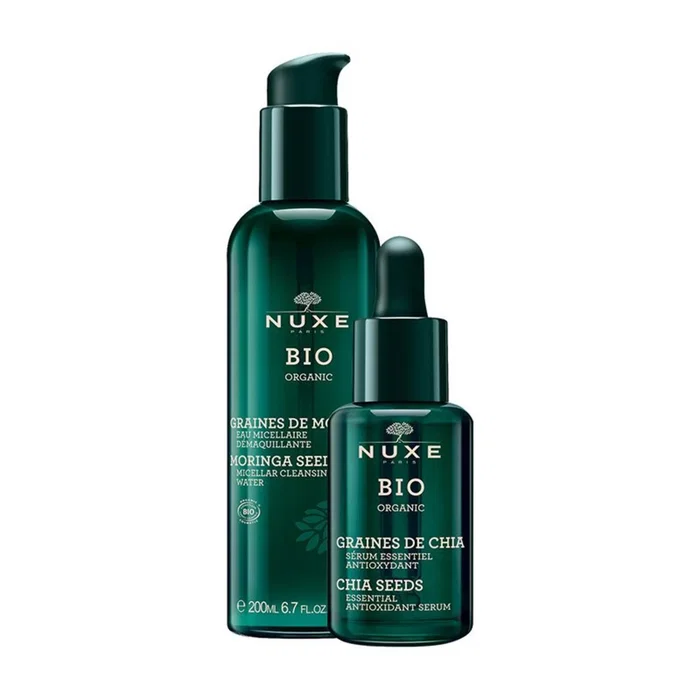 Nuxe Bio Organic Set con Suero de Semillas de Chía y Agua Micelar de Moringa