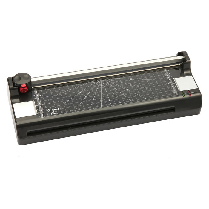 Olympia A 340 Combo Plastificadora en Frío/Caliente Formato A3 hasta 33 cm con Cortador de Papel Manual