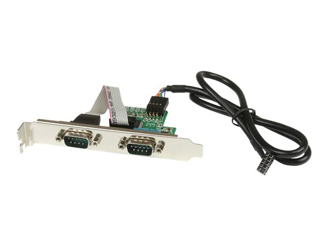 StarTech.com Adaptador Interno USB a 2 Puertos Serie RS-232 con Bracket - Conectividad DB9 para Equipos Industriales, Compatible con Windows, macOS, Linux