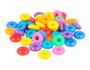 Innspiro Cuentas de Plástico en Forma de Donuts Multicolor Opaco 14mm