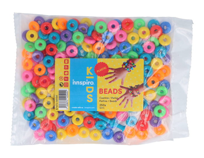 Innspiro Cuentas de Plástico en Forma de Donuts Multicolor Opaco 14mm Innspiro Cuentas de Plástico en Forma de Donuts Multicolor Opaco 14mm