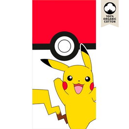 Nintendo Toalla Pikachu Pokeball 140x70cm Pokemon 100% Algodon