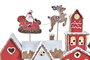 DKD Home Decor Casa Navidad Fantasía Rojo Blanco Resina LED 7.5 x 27 x 41 cm