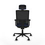 PIQUERAS Y CRESPO Silla de oficina Yunquera con mecanismo Sincro/Traslack Azul y Negro