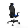 PIQUERAS Y CRESPO Silla de oficina Yunquera con mecanismo Sincro/Traslack Azul y Negro