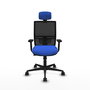 PIQUERAS Y CRESPO Silla de oficina Yunquera con mecanismo Sincro/Traslack Azul y Negro