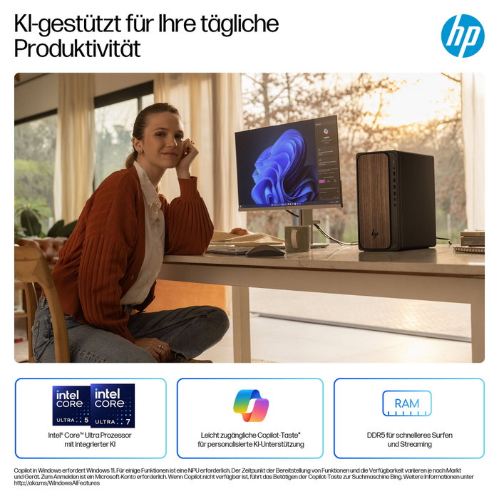 HP Omnidesk M03-0170ng CU7 con Ryzen 5, 32GB RAM y 512GB SSD