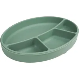 Thermobaby Plato con ventosa THE3023191595183 de Silicona Verde Cactus Compartimentado Antideslizante