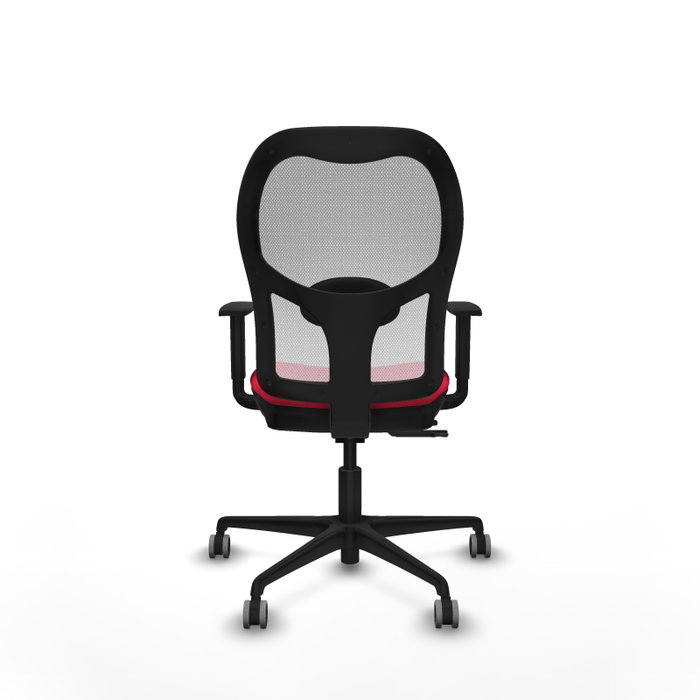 PIQUERAS Y CRESPO Silla de oficina Jorquera con mecanismo Sincro/Traslack Rojo y Blanco