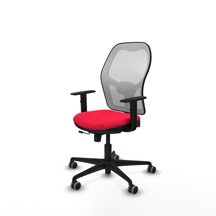 PIQUERAS Y CRESPO Silla de oficina Jorquera con mecanismo Sincro/Traslack Rojo y Blanco