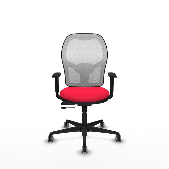 PIQUERAS Y CRESPO Silla de oficina Jorquera con mecanismo Sincro/Traslack Rojo y Blanco