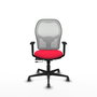 PIQUERAS Y CRESPO Silla de oficina Jorquera con mecanismo Sincro/Traslack Rojo y Blanco