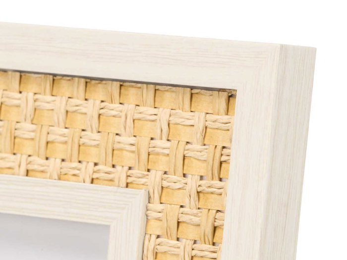Giftdecor Portafotos Natural Cuerda 20 x 25 cm Blanco y Natural Madera (MDF) (Set de 12)