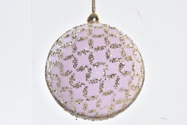 DKD Home Decor Decoracion Colgante Navidad Moderna Rosa Blanco 8 x 15 x 8 cm (24 Unidades)