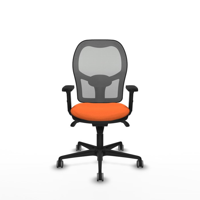 PIQUERAS Y CRESPO Silla de oficina Jorquera con mecanismo Sincro, naranja y gris PIQUERAS Y CRESPO Silla de oficina Jorquera con mecanismo Sincro, naranja y gris