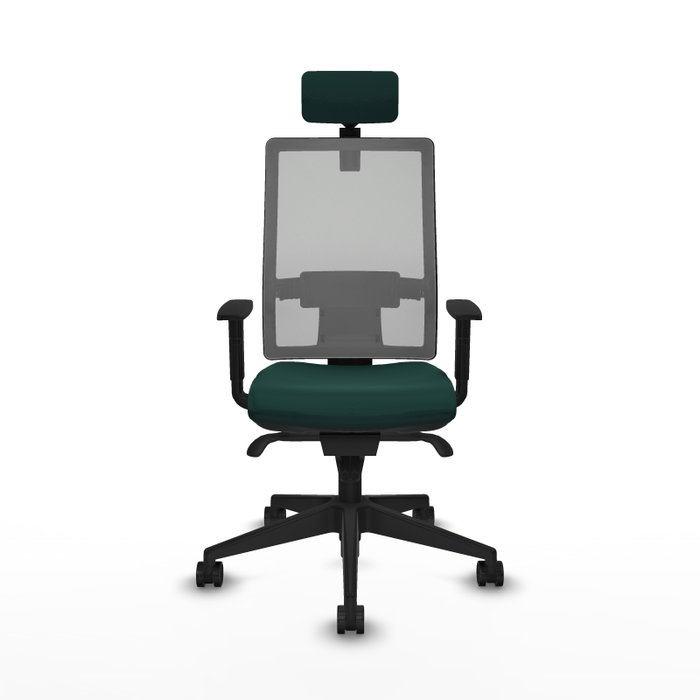 PIQUERAS Y CRESPO Silla de oficina Horna con mecanismo Sincro, Verde botella y Gris PIQUERAS Y CRESPO Silla de oficina Horna con mecanismo Sincro, Verde botella y Gris