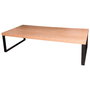 Home Deco Factory Mesa De Centro, Mobilier Design, con estructura de acero y tablero de contrachapado melamina, 120x60x30 cm