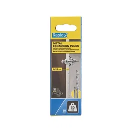 Rapid Taco de Expansión Metálico ø13x52 Tornillo M6x63 (Bolsa 10 Unid) Especial Pladur Paredes Huecas
