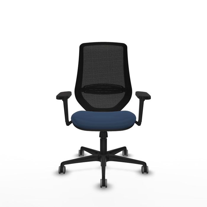 PIQUERAS Y CRESPO Silla de oficina Mardos con mecanismo Sincro, Azul marino y Negro