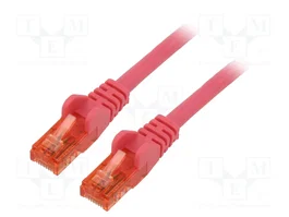 GOOBAY Patch Cord U/UTP Cat 6 RJ45 3m Rosa