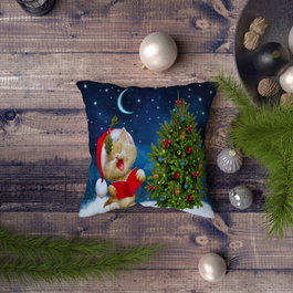 Aberto Design NYXMAS126 Funda de Cojín 43x43 cm, 50% Poliéster/50% Algodón, Impresión Digital, Lavable a 30°C