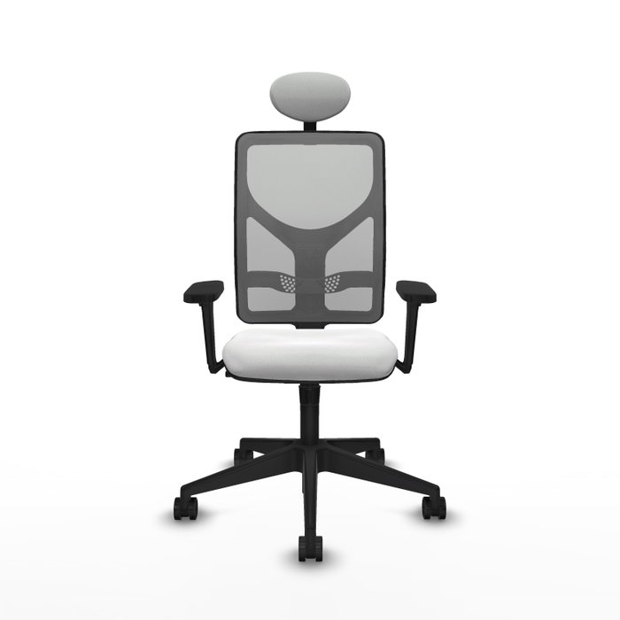 PIQUERAS Y CRESPO Silla de oficina Motilla con mecanismo Sincro, Blanco y Gris PIQUERAS Y CRESPO Silla de oficina Motilla con mecanismo Sincro, Blanco y Gris