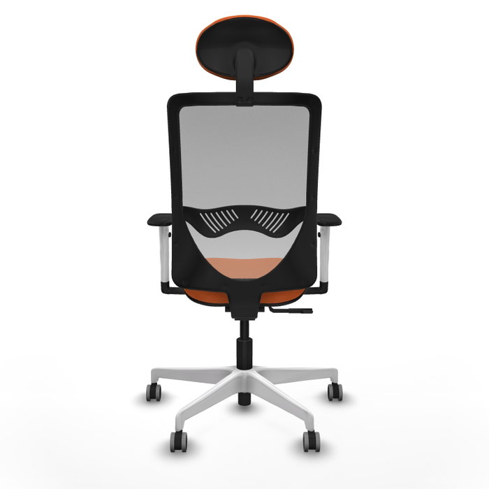 PIQUERAS Y CRESPO Silla de oficina Zulema con mecanismo Sincro, Naranja y Gris