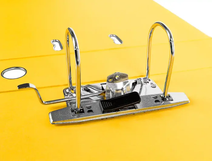Liderpapel Archivador de palanca forrado PVC Amarillo 75mm Folio