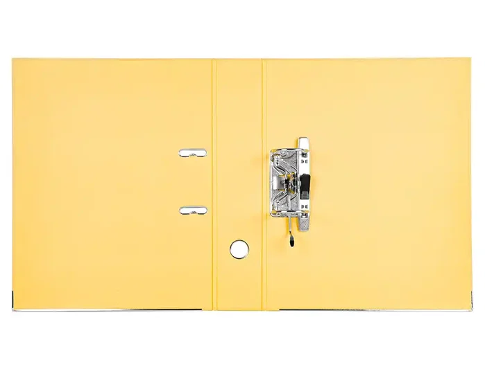 Liderpapel Archivador de palanca forrado PVC Amarillo 75mm Folio