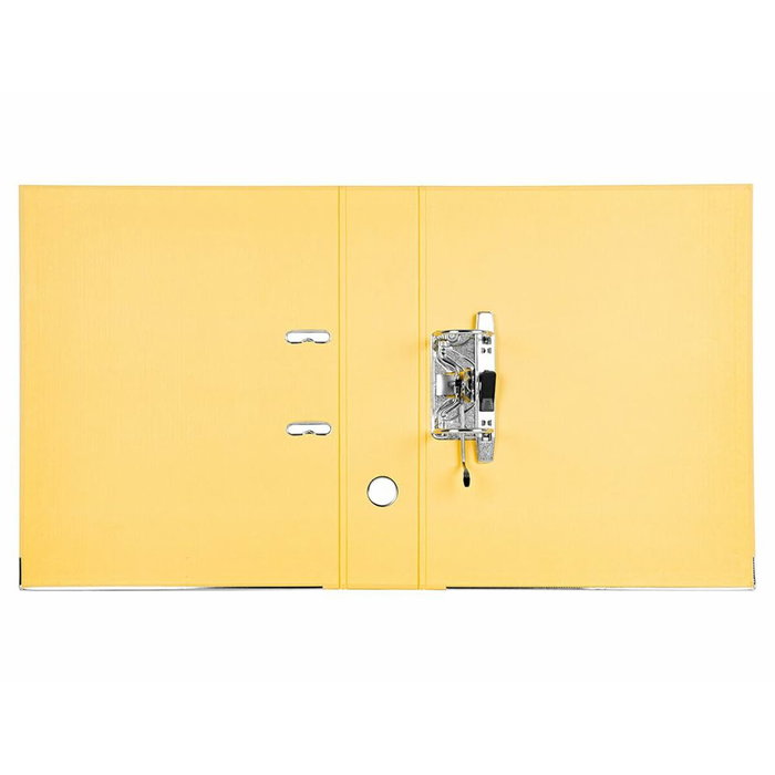 Liderpapel Archivador de Palanca Forrado PVC Amarillo 75mm