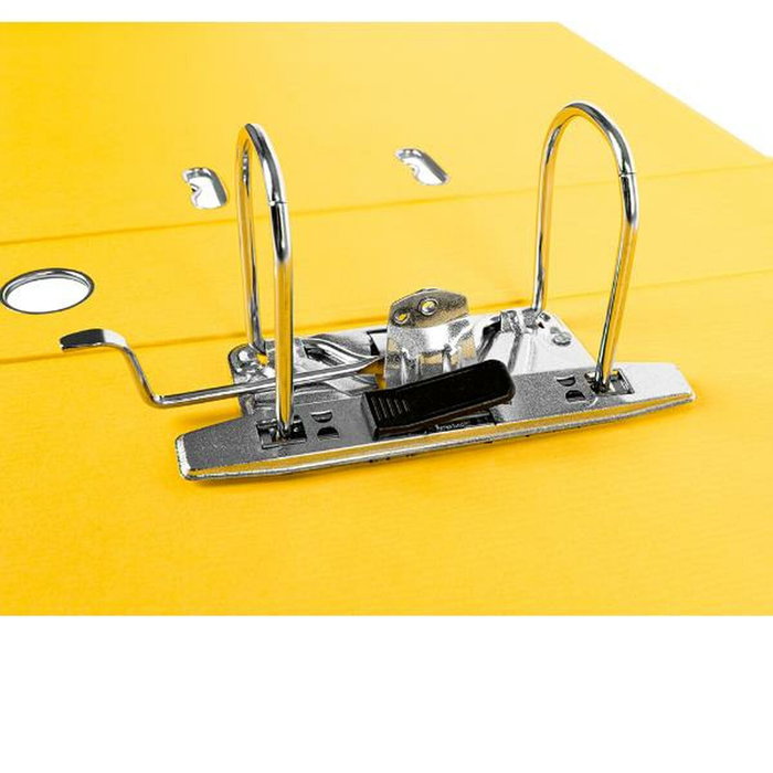 Liderpapel Archivador de Palanca Forrado PVC Amarillo 75mm