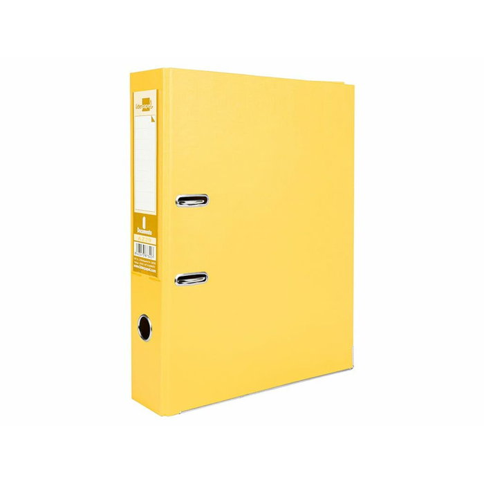 Liderpapel Archivador de Palanca Forrado PVC Amarillo 75mm