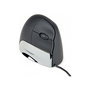 Evoluent Standard Mouse Vertical Ergonómico para Diestros - 3 Botones, 1500 DPI, Negro/Gris/Plata, USB-A, Plug & Play (Windows, macOS, Linux)