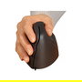 Evoluent Standard Mouse Vertical Ergonómico para Diestros - 3 Botones, 1500 DPI, Negro/Gris/Plata, USB-A, Plug & Play (Windows, macOS, Linux)