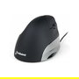 Evoluent Standard Mouse Vertical Ergonómico para Diestros - 3 Botones, 1500 DPI, Negro/Gris/Plata, USB-A, Plug & Play (Windows, macOS, Linux)