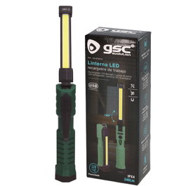 GSC Evolution Linterna LED de trabajo recargable USB plegable 5W + 3W