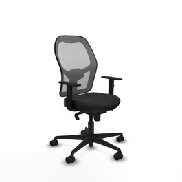 PIQUERAS Y CRESPO Silla de oficina Jorquera con mecanismo Sincro, negro y gris