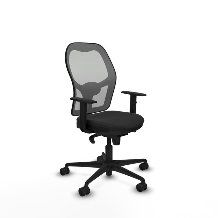 PIQUERAS Y CRESPO Silla de oficina Jorquera con mecanismo Sincro, negro y gris PIQUERAS Y CRESPO Silla de oficina Jorquera con mecanismo Sincro, negro y gris