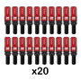 OMP Speed Juego de 20 Tornillos con Protector de Aluminio Rojo M14x1.25