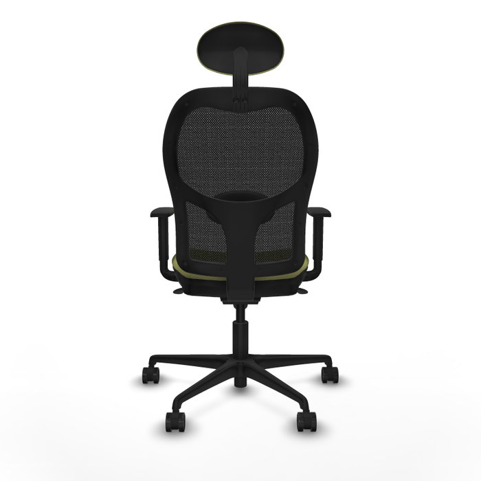 PIQUERAS Y CRESPO Silla de oficina Jorquera con mecanismo Sincro, Verde oliva y Negro