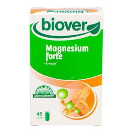 BIOVER Magnesium Forte 45 Comp. Contribuye al Normal Funcionamiento del Sistema Nervioso y Muscular, Ayuda a Disminuir el Cansancio y la Fatiga