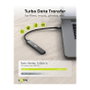 Goobay Slim 4-Port USB-Hub USB-C a USB-A 5 Gbit/s Gris claro