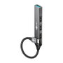 Goobay Slim 4-Port USB-Hub USB-C a USB-A 5 Gbit/s Gris claro