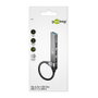 Goobay Slim 4-Port USB-Hub USB-C a USB-A 5 Gbit/s Gris claro