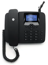 Motorola FW200L - Teléfono Inalámbrico Fijo DECT GSM, Pantalla LCD 2.2", Identificador de Llamadas, Negro, Autonomía 8h, Agenda 1000 Contactos, SMS
