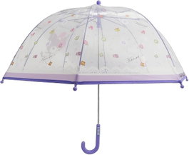 CYP BRANDS Paraguas Manual Infantil Burbuja Transparente Sanrio Kuromi 48cm