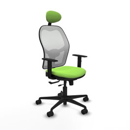 PIQUERAS Y CRESPO Silla de oficina Jorquera Sincro/Traslack Pistacho y Blanco