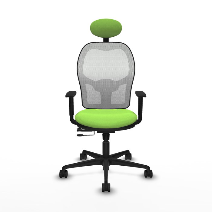PIQUERAS Y CRESPO Silla de oficina Jorquera Sincro/Traslack Pistacho y Blanco