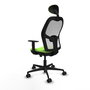 PIQUERAS Y CRESPO Silla de oficina Jorquera Sincro/Traslack Pistacho y Blanco